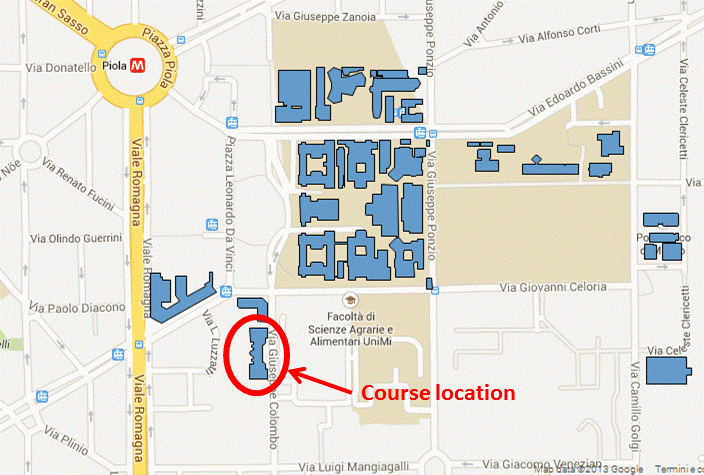 Map of the campus Leonardo